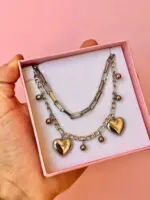 Pulsera eslabones corazón - Imagen 2